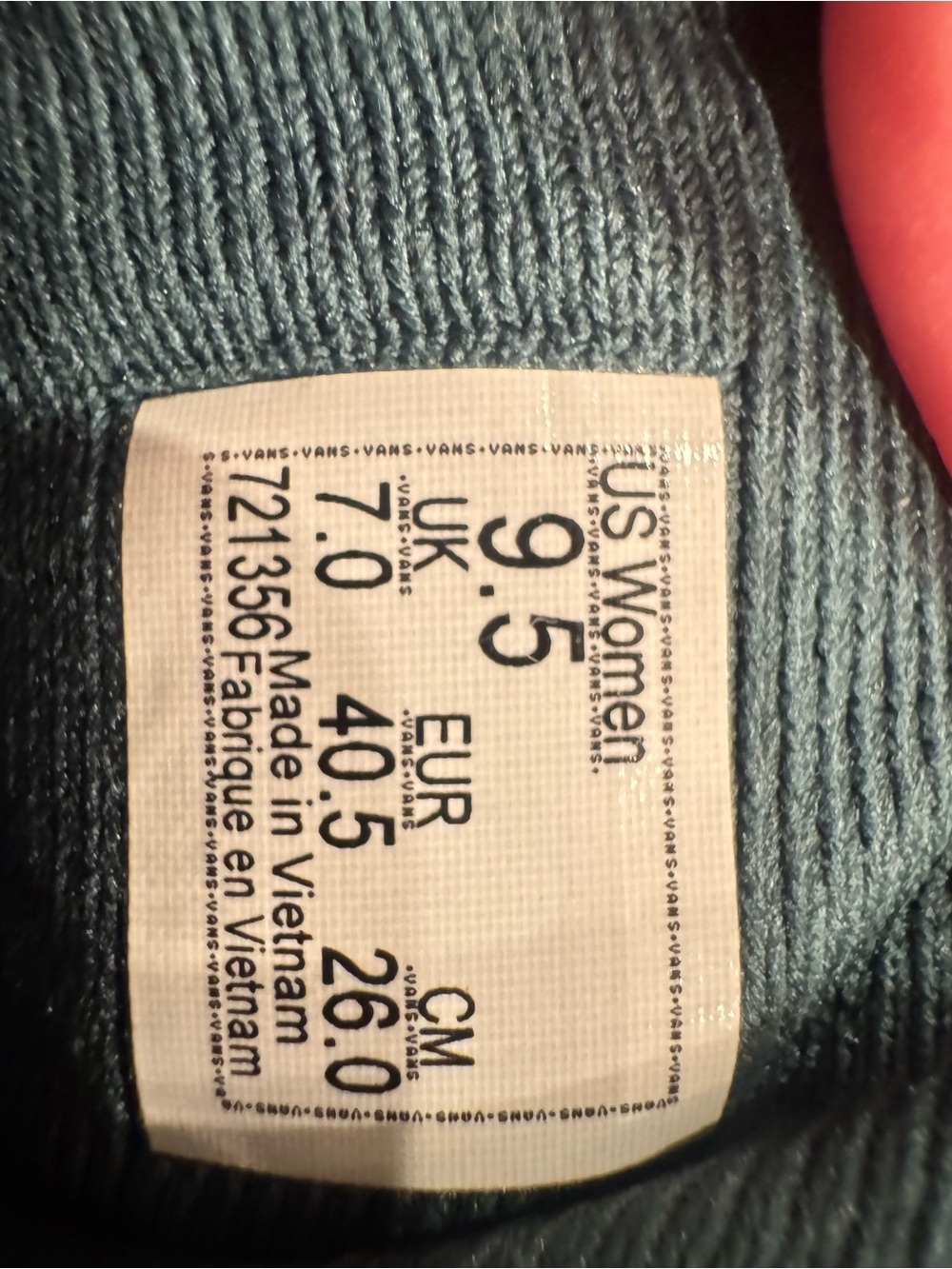 Vans Women’s Low-Top Sneakers in Dark Green and White - Picture 5 of 5